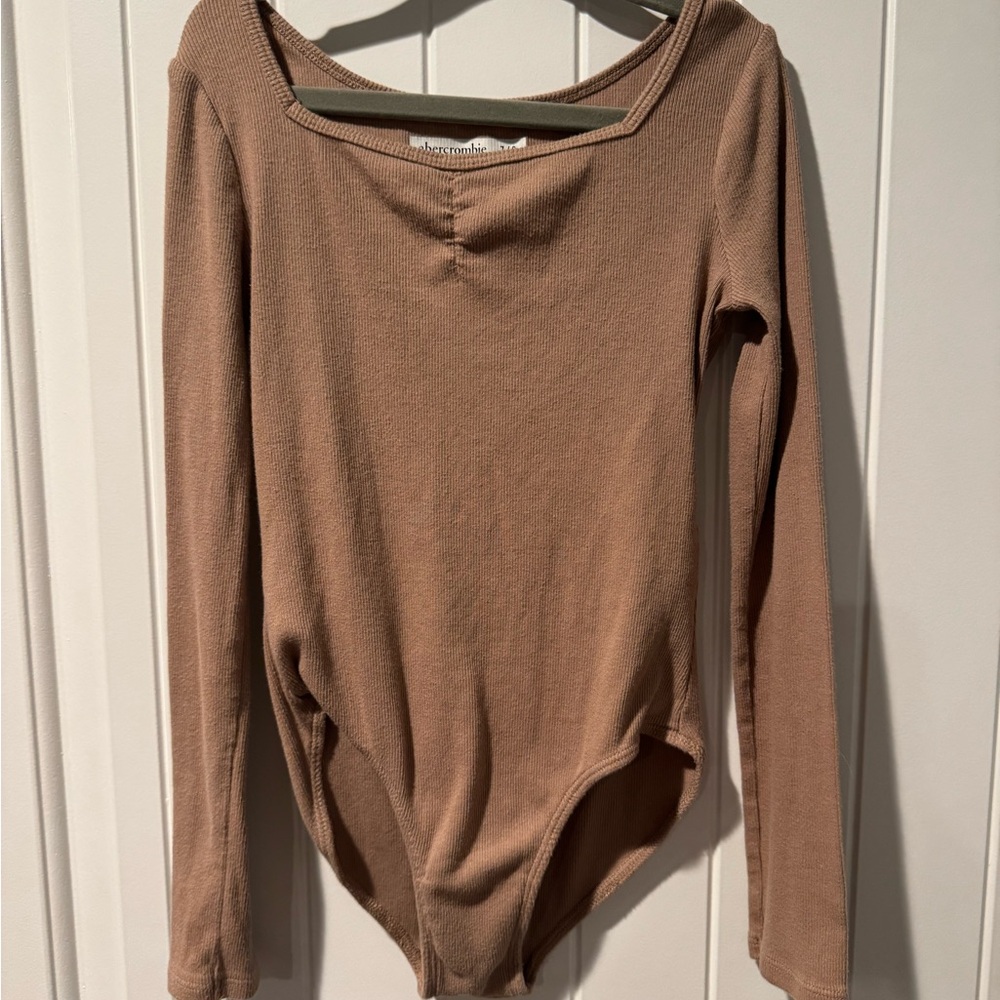 Abercrombie Kids Brown Fitted Asymmetrical Bodysuit